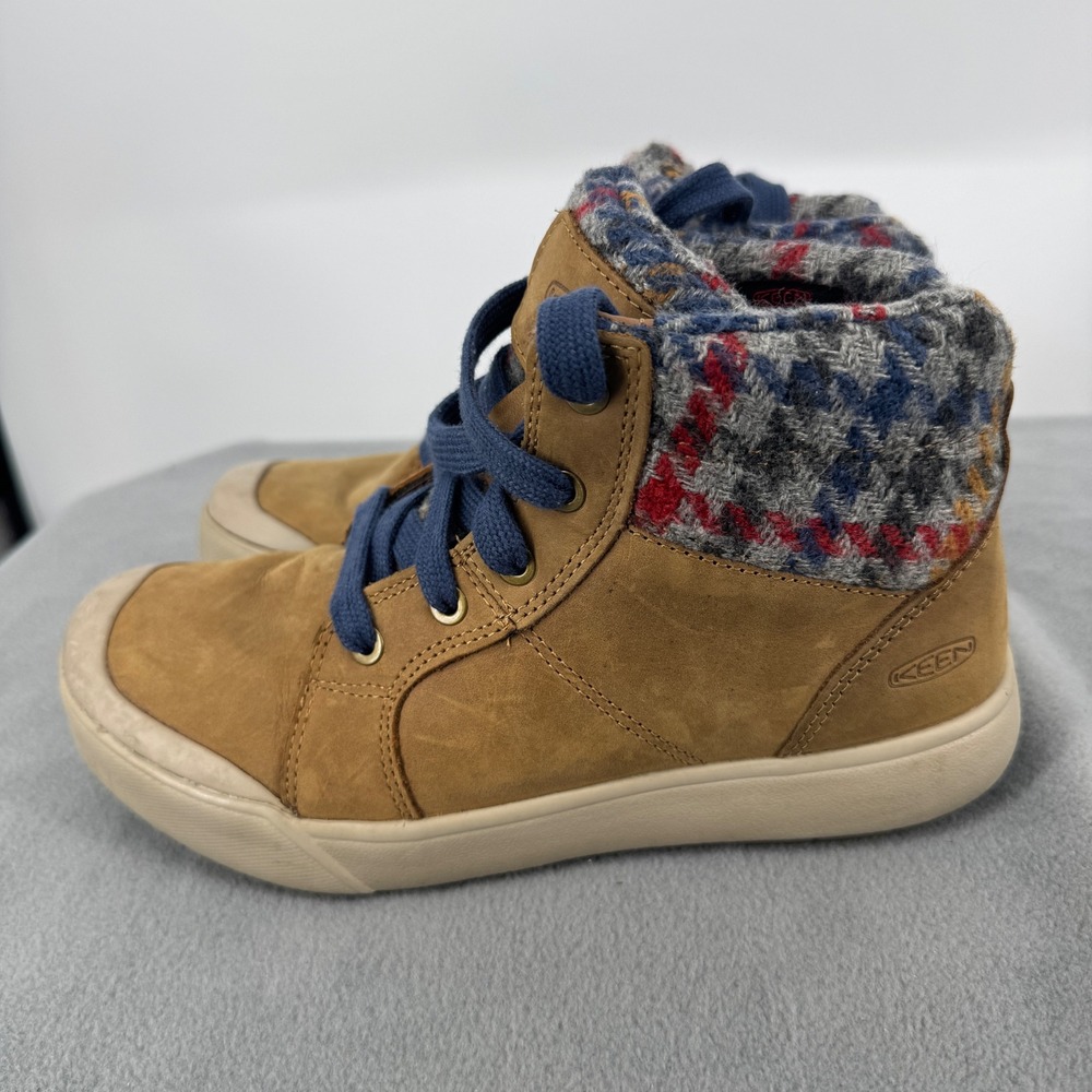KEEN Womens 7 Winter Boots Tan Leather KEEN.WARM 100g Insulated 1023461 Wool